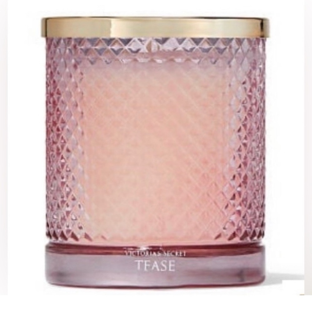 Victoria's Secret Pink Candle with Gold Lid